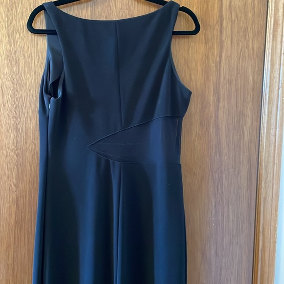 Stunning black floor length gown with mesh and rhinestone detailing. - Picture 5 of 6